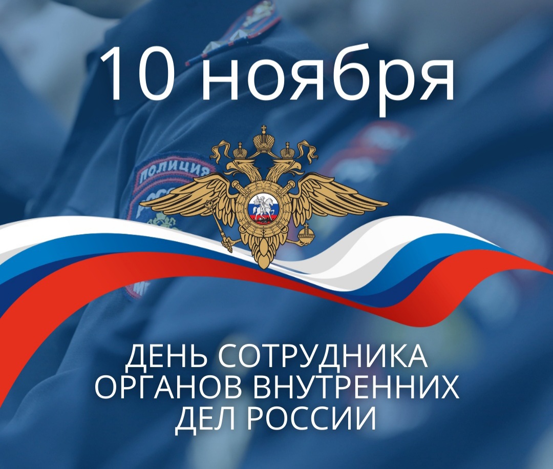 10 ноября 2024 года – День сотрудника органов внутренних дел Российской Федерации.